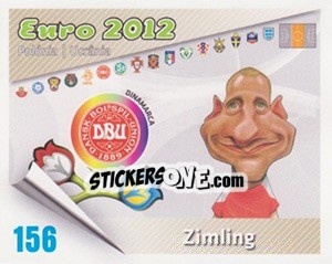 Sticker Zimling - Caricaturas Euro 2012 n. 156 - Atlantico