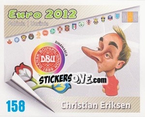 Cromo Christian Eriksen - Caricaturas Euro 2012 - Atlantico