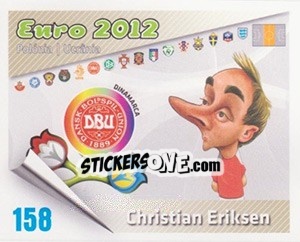 Sticker Christian Eriksen - Caricaturas Euro 2012 n. 158 - Atlantico