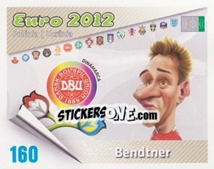 Cromo Nicklas Bendtner - Caricaturas Euro 2012 - Atlantico