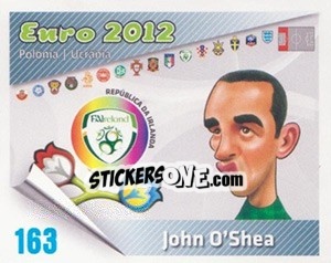 Figurina John O'Shea - Caricaturas Euro 2012 - Atlantico