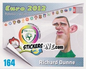 Cromo Richard Dunne - Caricaturas Euro 2012 - Atlantico