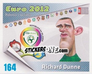 Sticker Richard Dunne - Caricaturas Euro 2012 n. 164 - Atlantico