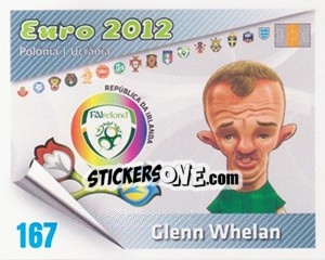 Sticker Glenn Whelan - Caricaturas Euro 2012 - Atlantico