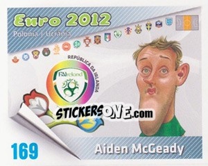 Cromo Aiden McGeady - Caricaturas Euro 2012 - Atlantico
