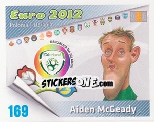 Sticker Aiden McGeady - Caricaturas Euro 2012 n. 169 - Atlantico