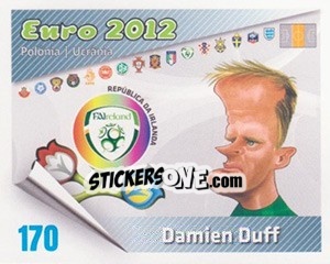 Sticker Damien Duff - Caricaturas Euro 2012 n. 170 - Atlantico