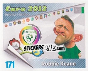 Sticker Robbie Keane - Caricaturas Euro 2012 n. 171 - Atlantico