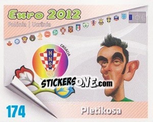 Sticker Pletikosa - Caricaturas Euro 2012 n. 174 - Atlantico