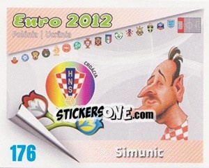 Figurina Simunic - Caricaturas Euro 2012 n. 176 - Atlantico