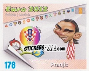Sticker Pranjic - Caricaturas Euro 2012 n. 178 - Atlantico