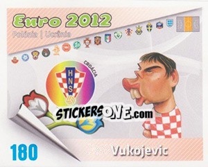 Cromo Vukojevic - Caricaturas Euro 2012 n. 180 - Atlantico