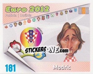 Sticker Modric - Caricaturas Euro 2012 n. 181 - Atlantico