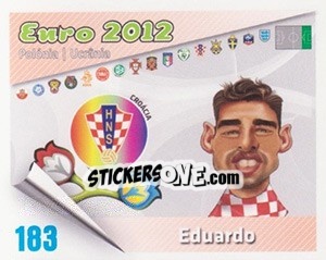 Sticker Eduardo da Silva - Caricaturas Euro 2012 - Atlantico