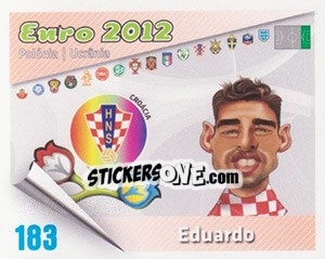 Sticker Eduardo da Silva - Caricaturas Euro 2012 n. 183 - Atlantico