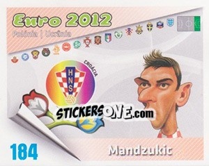 Sticker Mandzukic - Caricaturas Euro 2012 - Atlantico