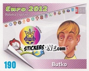 Sticker Butko - Caricaturas Euro 2012 n. 190 - Atlantico