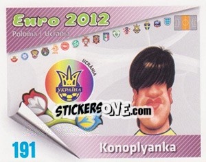 Sticker Konoplyanka - Caricaturas Euro 2012 n. 191 - Atlantico