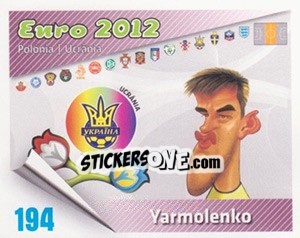 Cromo Yarmolenko - Caricaturas Euro 2012 - Atlantico