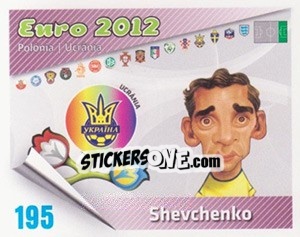 Sticker Shevchenko - Caricaturas Euro 2012 - Atlantico