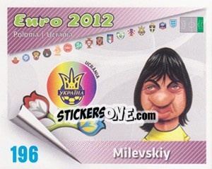 Cromo Milevskiy - Caricaturas Euro 2012 - Atlantico