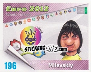 Cromo Milevskiy - Caricaturas Euro 2012 n. 196 - Atlantico
