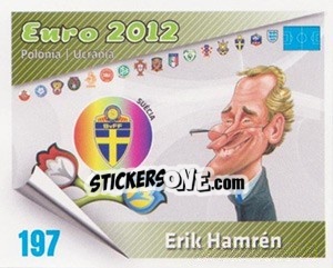 Sticker Erik Hamrén - Caricaturas Euro 2012 n. 197 - Atlantico