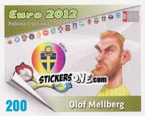 Cromo Olof Mellberg - Caricaturas Euro 2012 - Atlantico