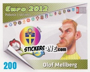 Sticker Olof Mellberg - Caricaturas Euro 2012 n. 200 - Atlantico