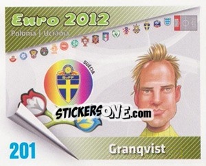 Sticker Granqvist - Caricaturas Euro 2012 - Atlantico