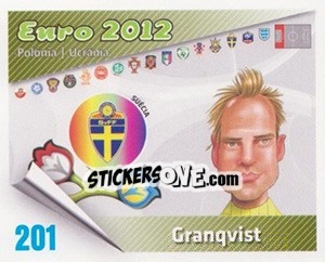 Sticker Granqvist - Caricaturas Euro 2012 n. 201 - Atlantico