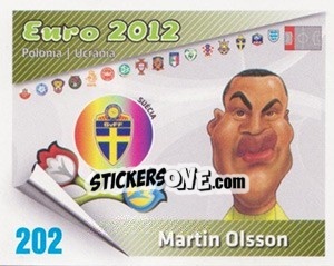 Sticker Martin Olsson - Caricaturas Euro 2012 - Atlantico