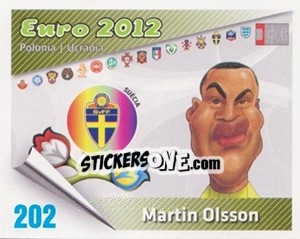 Sticker Martin Olsson - Caricaturas Euro 2012 n. 202 - Atlantico