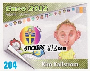Sticker Kim Kallstrom - Caricaturas Euro 2012 n. 204 - Atlantico