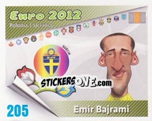 Sticker Emir Bajrami - Caricaturas Euro 2012 n. 205 - Atlantico