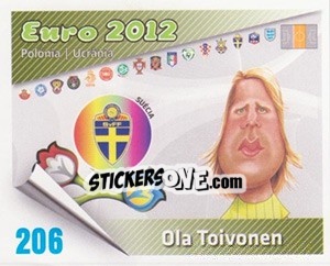 Cromo Ola Toivonen - Caricaturas Euro 2012 - Atlantico