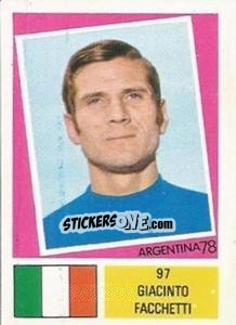 Figurina Giacinto Facchetti - Argentina 78 - Ageducatifs