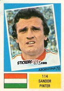 Sticker Sandor Pinter - Argentina 78 n. 114 - Ageducatifs