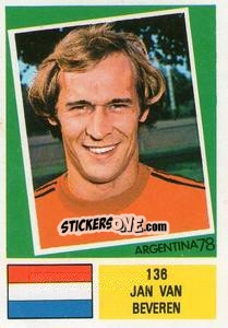 Sticker Jan Van Beveren - Argentina 78 - Ageducatifs