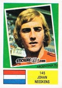 Sticker Johan Neeskens - Argentina 78 n. 145 - Ageducatifs