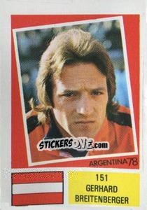 Cromo Gerhard Breitenberger - Argentina 78 n. 151 - Ageducatifs