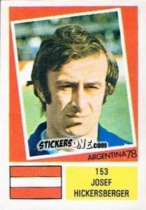 Sticker Josef Hickersberger - Argentina 78 - Ageducatifs