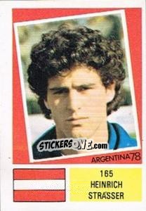 Sticker Heinrich Strasser - Argentina 78 n. 165 - Ageducatifs