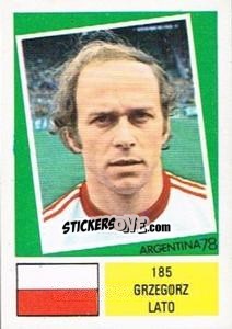 Sticker Grzegorz Lato - Argentina 78 n. 185 - Ageducatifs