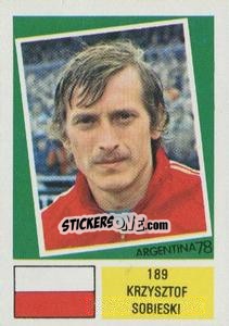 Sticker Krzysztof Sobieski - Argentina 78 n. 189 - Ageducatifs