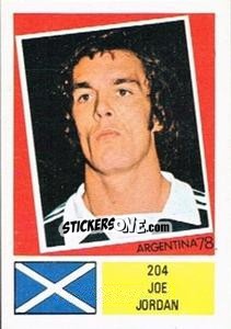 Sticker Joe Jordan - Argentina 78 n. 204 - Ageducatifs