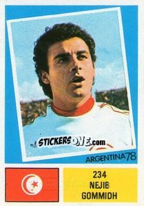 Sticker Nejib Gommidh - Argentina 78 n. 234 - Ageducatifs
