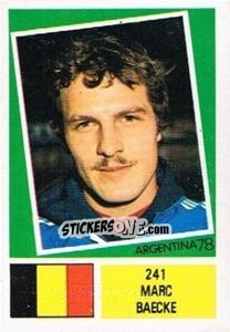 Sticker Marc Baecke - Argentina 78 n. 241 - Ageducatifs