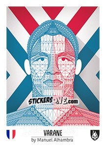 Sticker Varane - Euro 2016 n. 18 - Tschuttiheftli