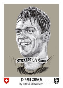 Sticker Granit xhaka - Euro 2016 n. 64 - Tschuttiheftli